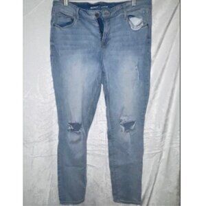 Old Navy Rockstar Jeans Women Size 14 Regular 32x27 Blue Denim Mid-Rise Distress